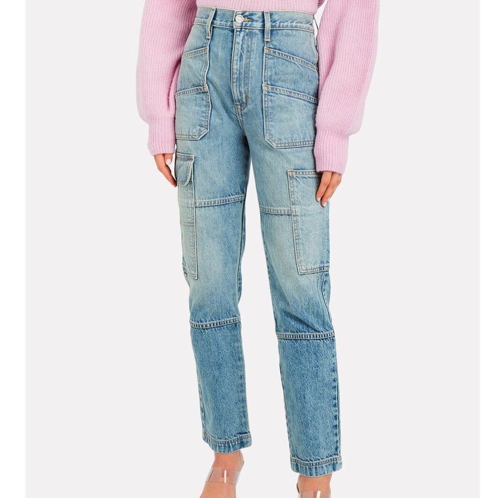 SLVRLAKE Savior High Rise Straight Leg Cargo Jeans
